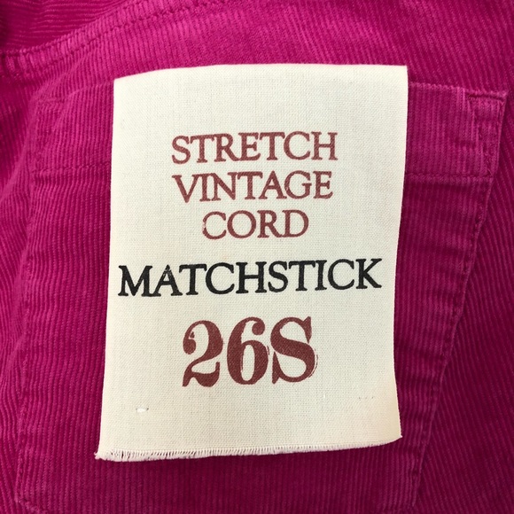 J.Crew Vintage Stretch Matchstick Pink Cords 26 - Picture 4 of 6